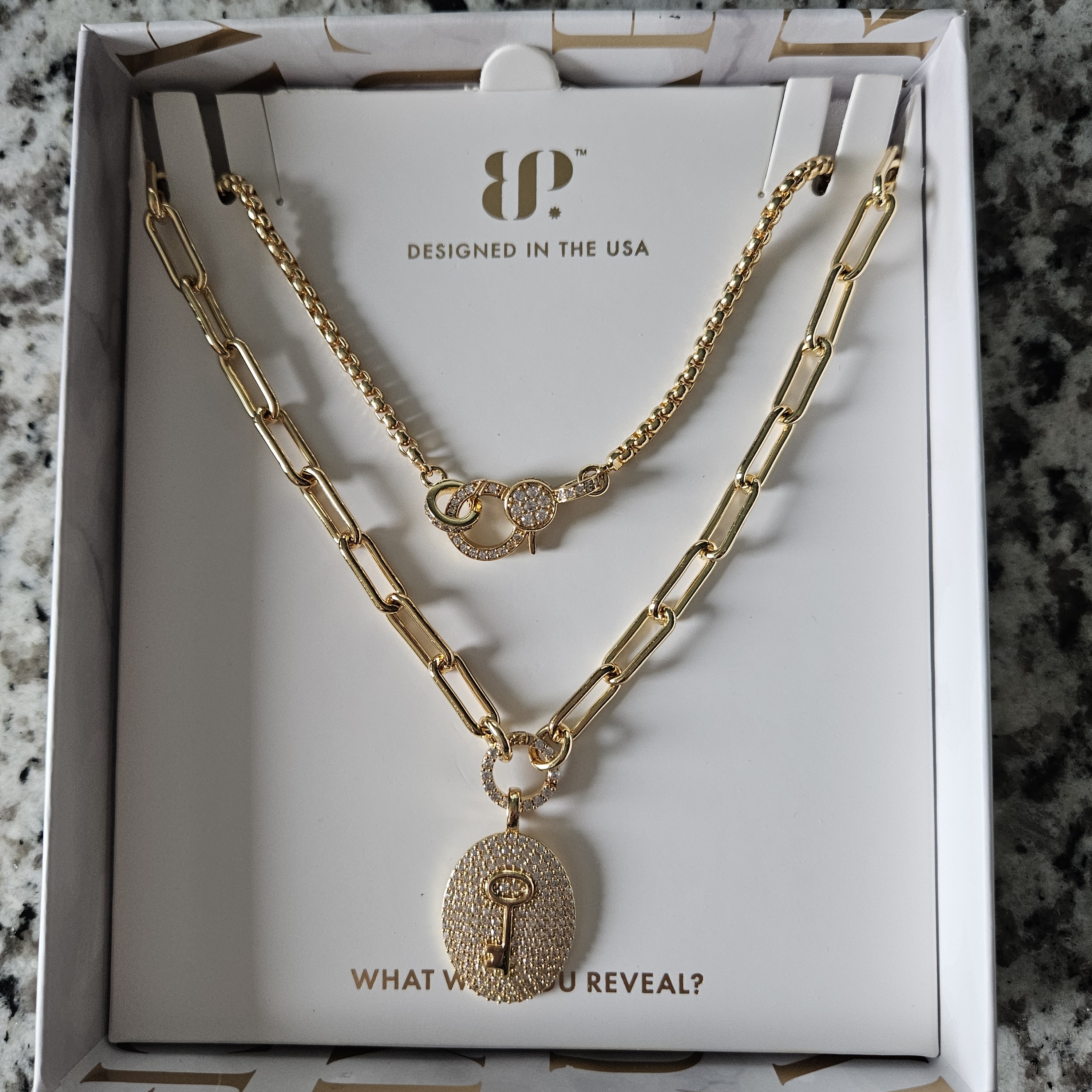 Bp 2025 Luxe Layers Gold Key Necklace
